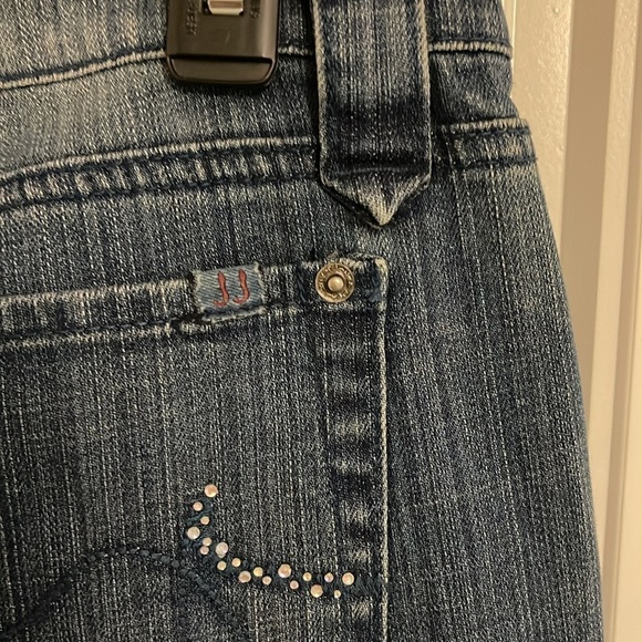 Jones Wear Jeans women’s 14‎ sequin Studded pocket High Rise Waist Big Flare Leg - Picture 11 of 16